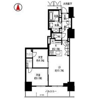 プレミストタワー靭本町の間取り写真