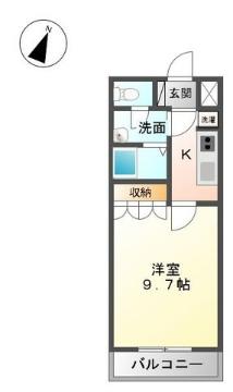 ＪＲ土讃線 金蔵寺駅 徒歩10分 2階建 築19年の間取り写真