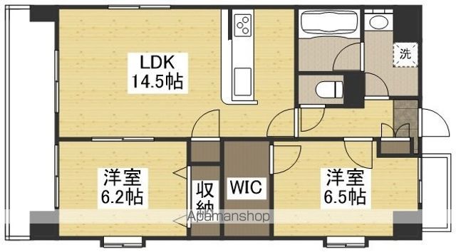 ＪＲ津山線 法界院駅 徒歩6分 7階建 築20年の間取り写真