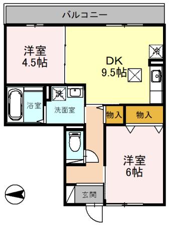 ＪＲ関西本線 八尾駅 徒歩7分 3階建 築18年の間取り写真