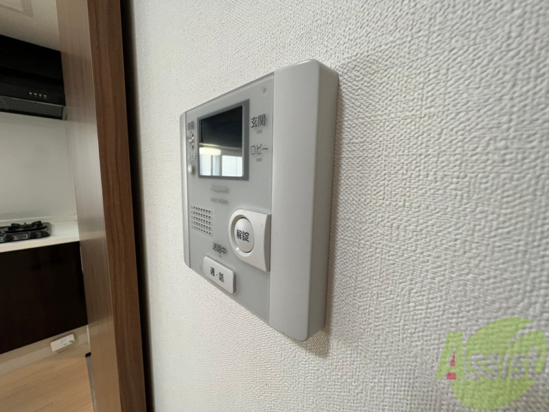 セキュリティ　ＴＶモニター付インターホンです。来客者の顔が見えるので安心！