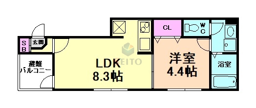 阪神本線 千船駅 徒歩11分 3階建 築5年の間取り写真
