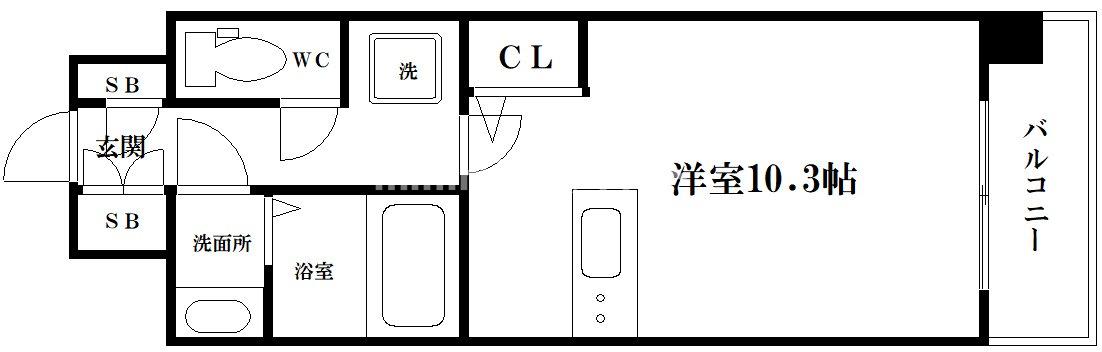 ラナップスクエア堺筋本町の間取り写真