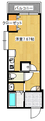 鹿児島市西千石町のマンションの間取り