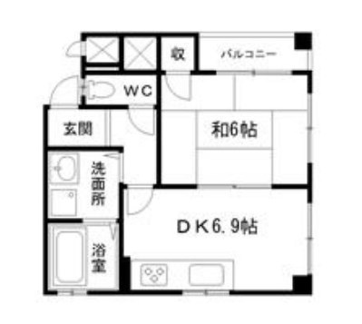 姫路市大塩町のマンションの間取り