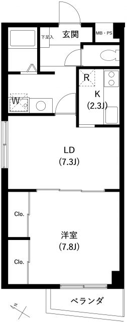 北区志茂のマンションの間取り