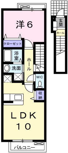 姫路市北今宿のアパートの間取り