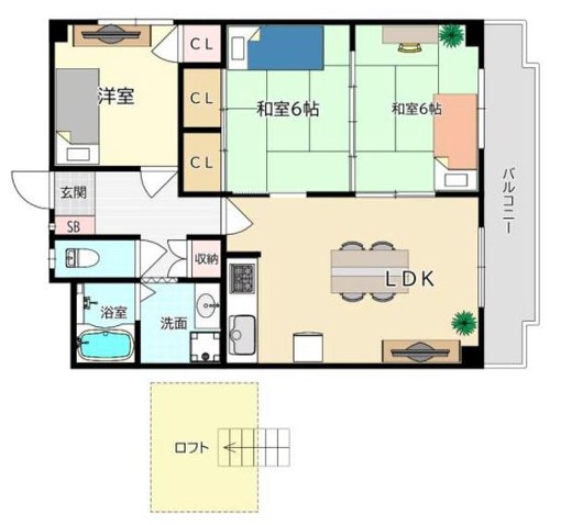 たつの市龍野町日山のマンションの間取り