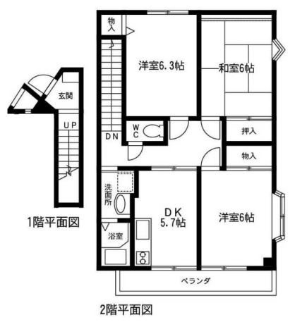 ハイステージ松　A棟の間取り