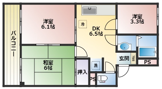 メゾン陣屋下の間取り