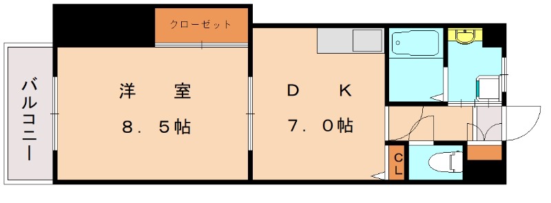 福岡市東区唐原のマンションの間取り