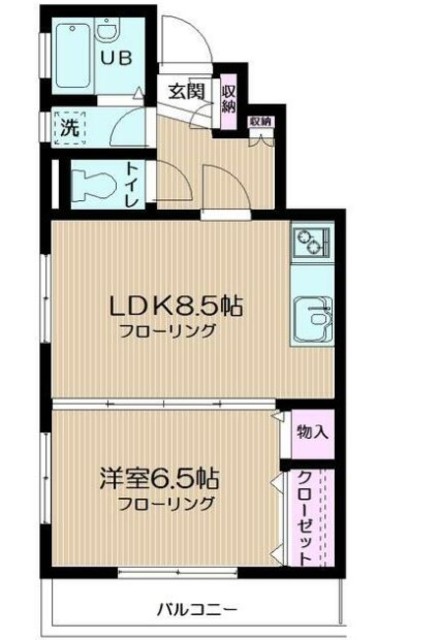 荒川区東日暮里のマンションの間取り