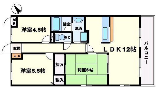 アドヴァンスコート緑地の間取り