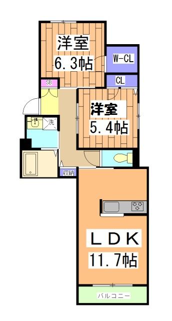 【シャーメゾン太秦桂ヶ原の間取り】