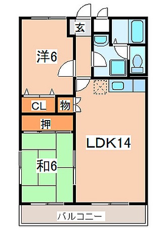 リバーサイド中野　Ｂ棟の間取り