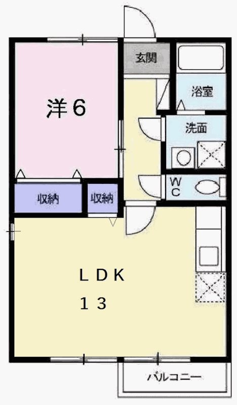 加古川市加古川町備後のマンションの間取り