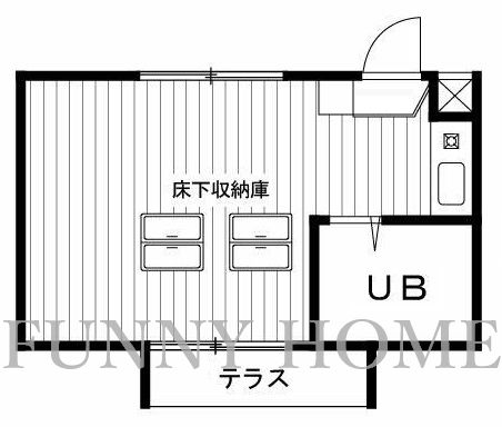 世田谷区経堂のアパートの間取り