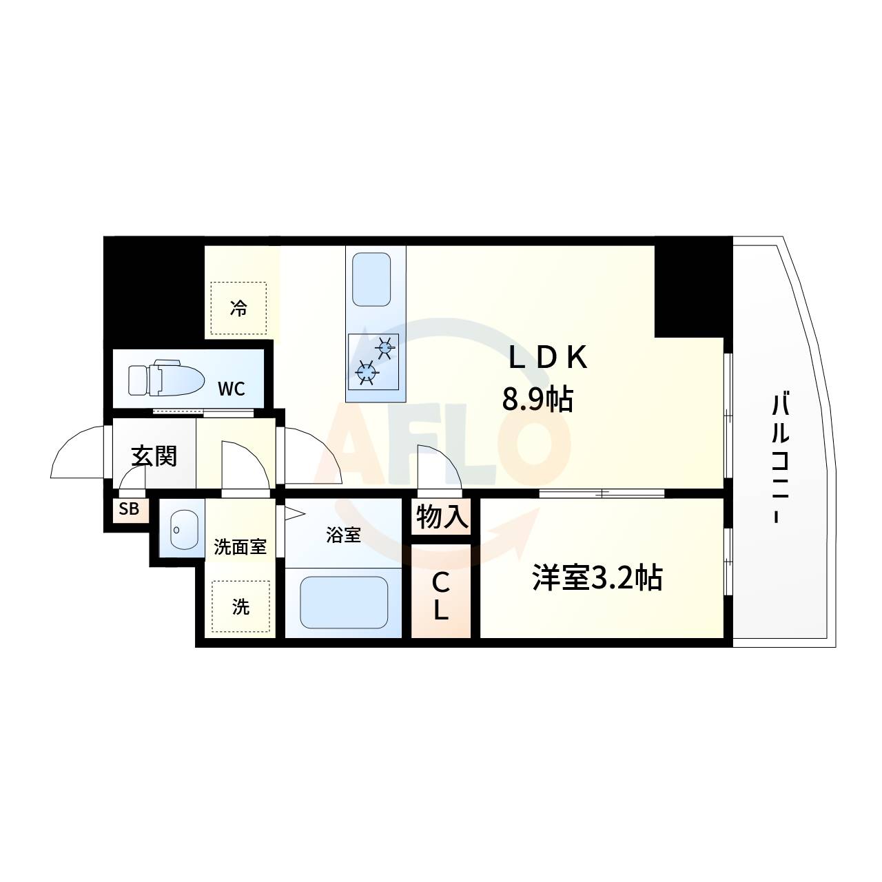 ArtizA西長堀の間取り