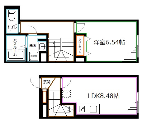 杉並区西荻南のマンションの間取り