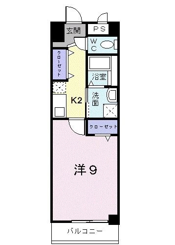 倉敷市阿知のマンションの間取り