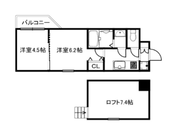 京都市南区吉祥院池ノ内町のマンションの間取り