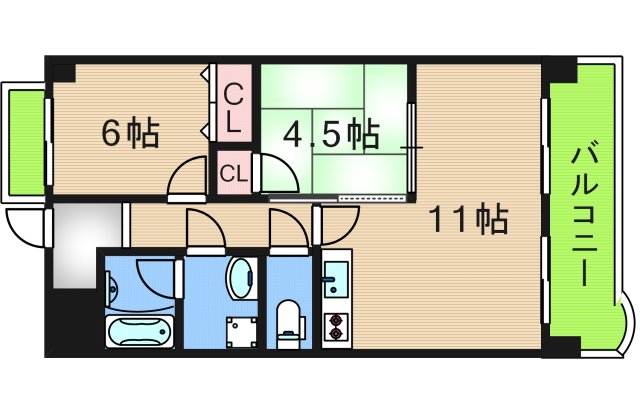 レオ住之江公園の間取り