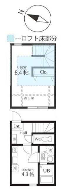 ハーミットクラブハウス富士見町Ａ号棟（仮）の間取り