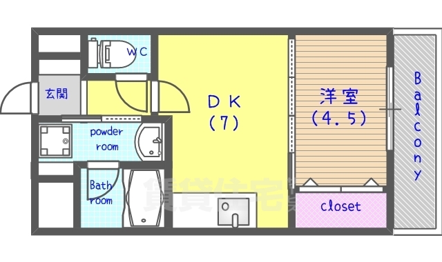 ベラジオ京都七条ウエストの間取り