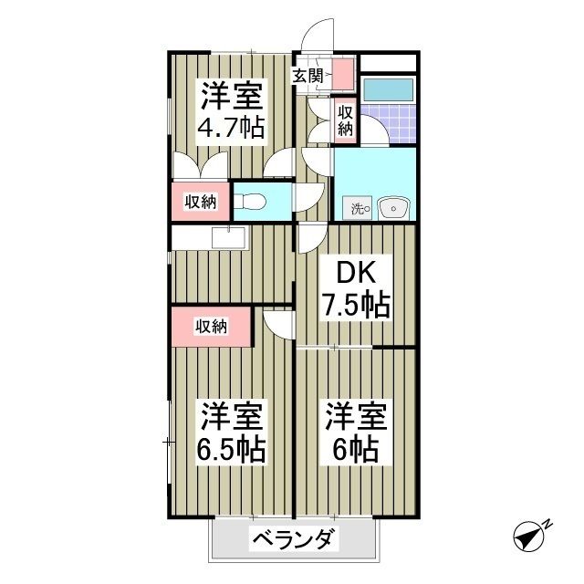 野田市岩名のアパートの間取り