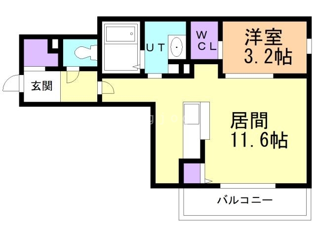 千歳市春日町のマンションの間取り