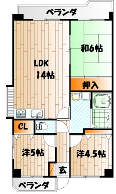 リアライズ到津の間取り