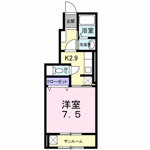 アッシュ　７の間取り