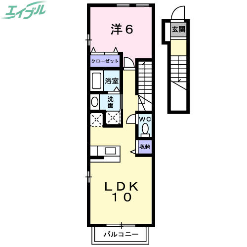 リヴァーヒルズＫＩの間取り