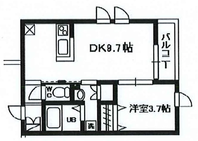 江東区古石場のアパートの間取り