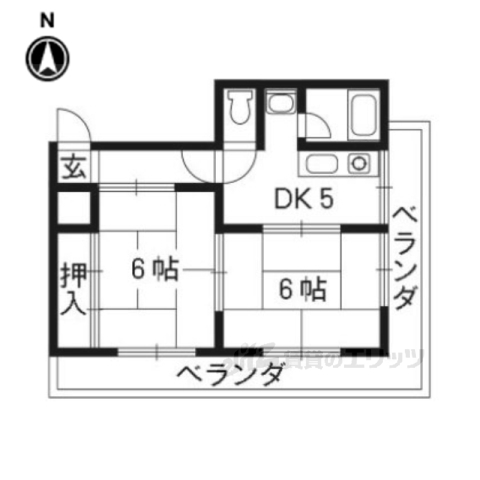 ハイツ嵯峨野の間取り