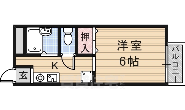 茨木市上郡のアパートの間取り