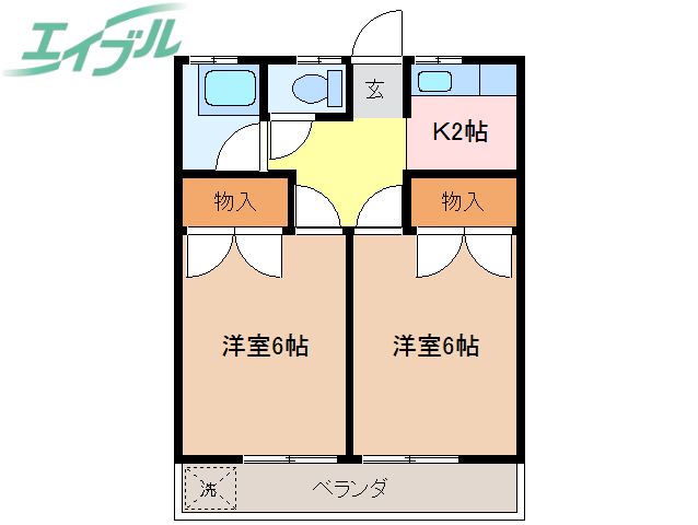 レジオンドヌール宮前の間取り