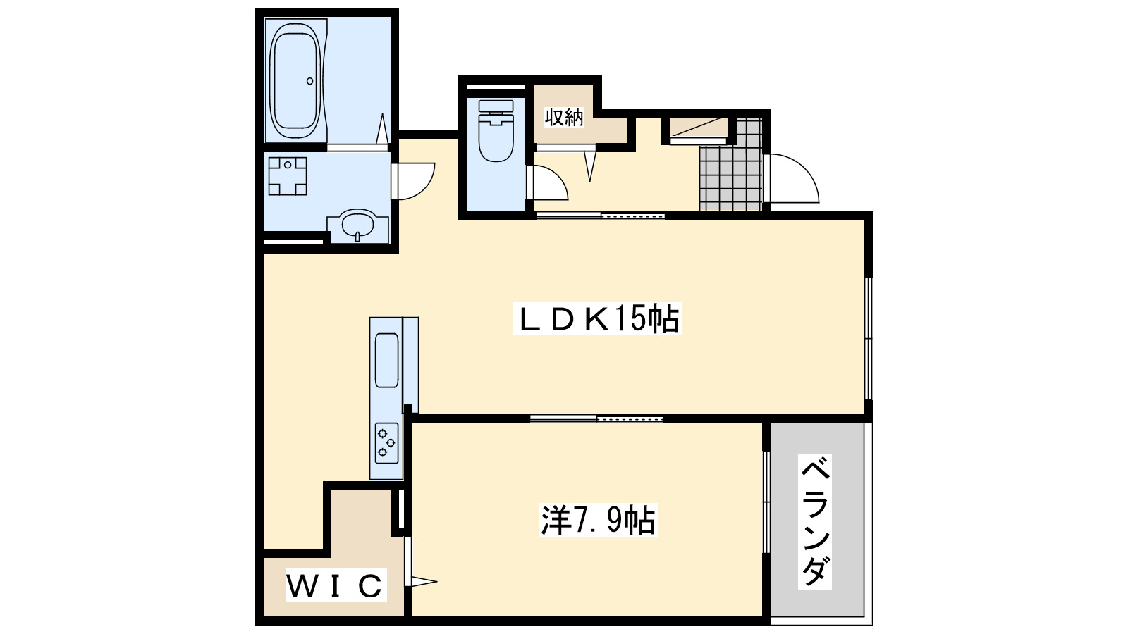 阪南市鳥取のアパートの間取り