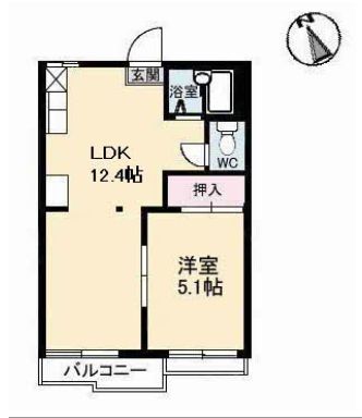 ハイネス田中II　A棟の間取り