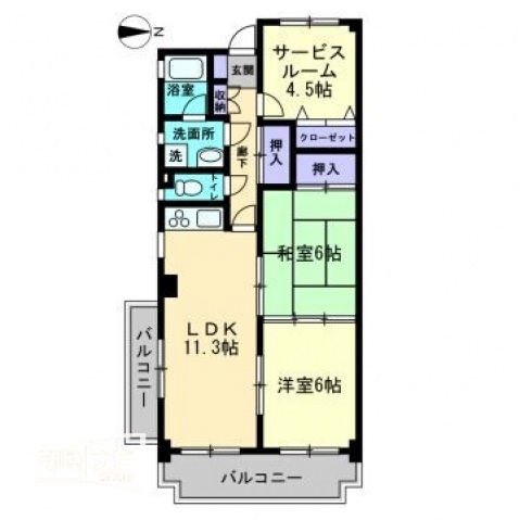 リジェール佐々木の間取り