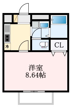 堺市東区日置荘北町のアパートの間取り