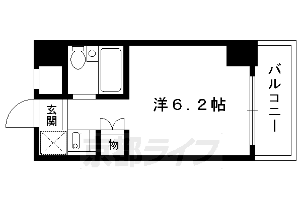 京都市上京区飛鳥井町のマンションの間取り