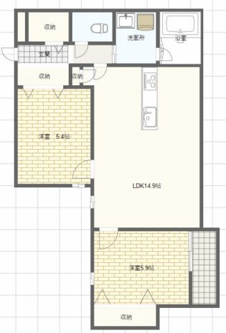 姫路市勝原区熊見のマンションの間取り