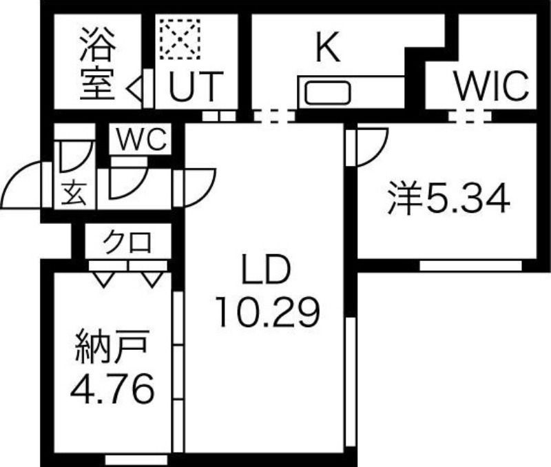 札幌市北区北二十七条西のマンションの間取り