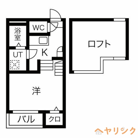 名古屋市名東区富が丘のアパートの間取り