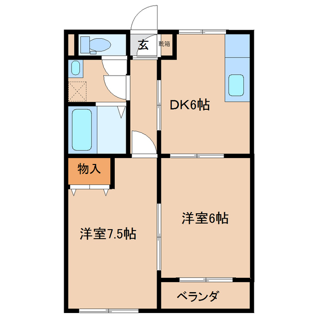 ドリームハウス作道A棟Ａ棟の間取り