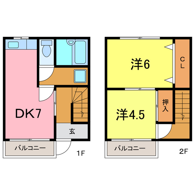 【コーポ末広1の間取り】