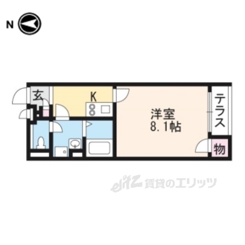 橿原市土橋町のアパートの間取り