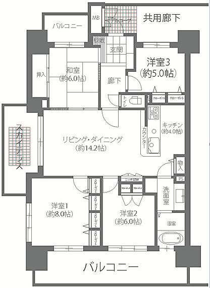 ロイヤルガーデン大供表町の間取り