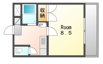 岡山市北区庭瀬のマンションの間取り